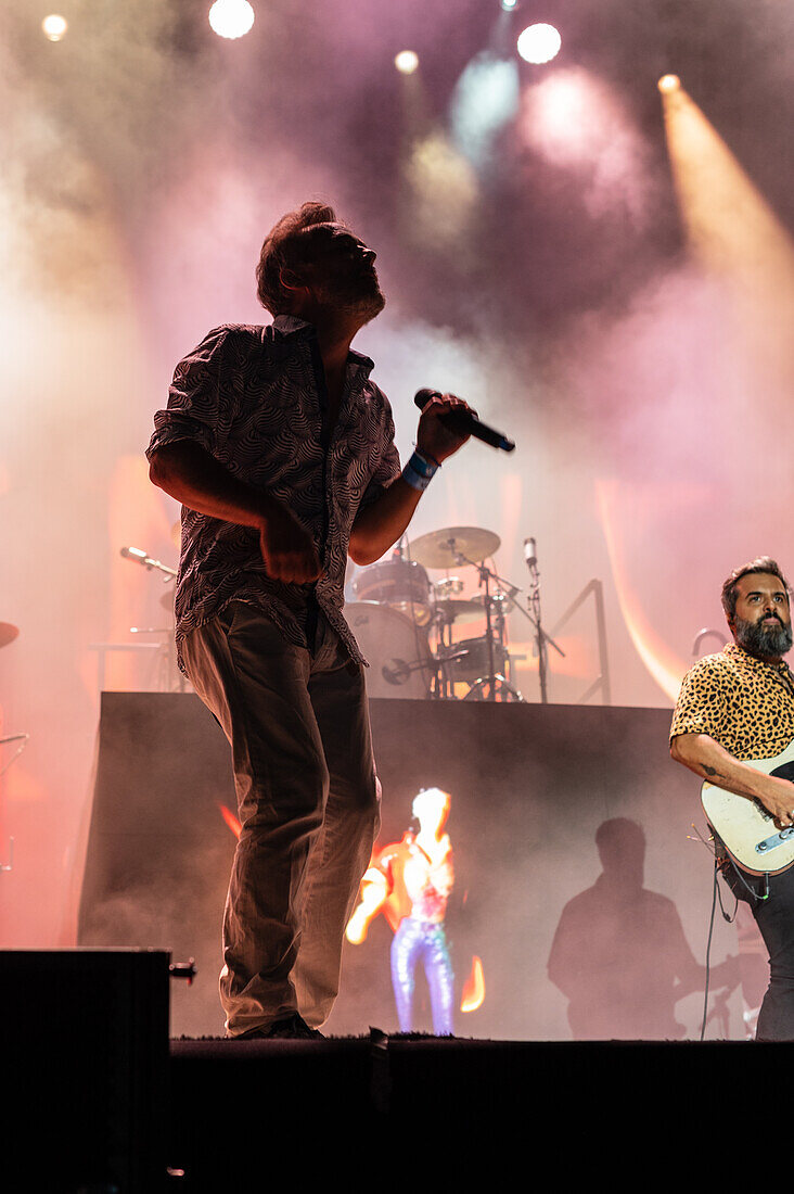 Spanish band Love of Lesbian performs live during Vive Latino 2022 Festival in Zaragoza, Spain