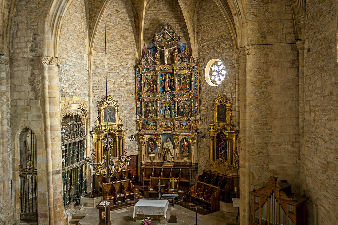 Kloster Zenarruza auf dem Camino del Norte, spanischer Pilgerweg nach Santiago de Compostela, Ziortza-Bolibar, Baskenland, Spanien