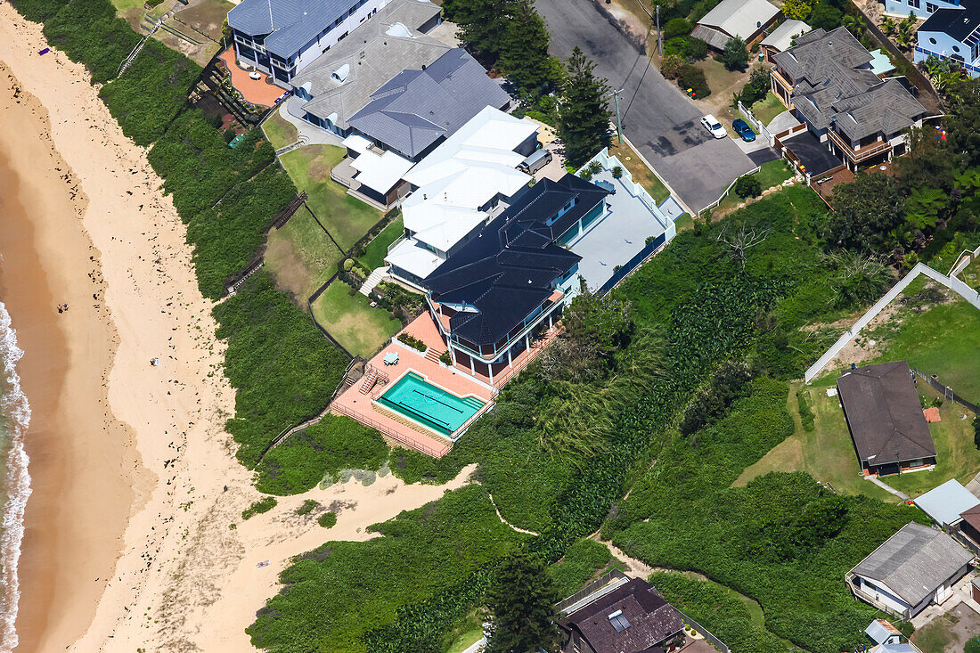 Aerial View of Blue Bay in New South Wales, Australia