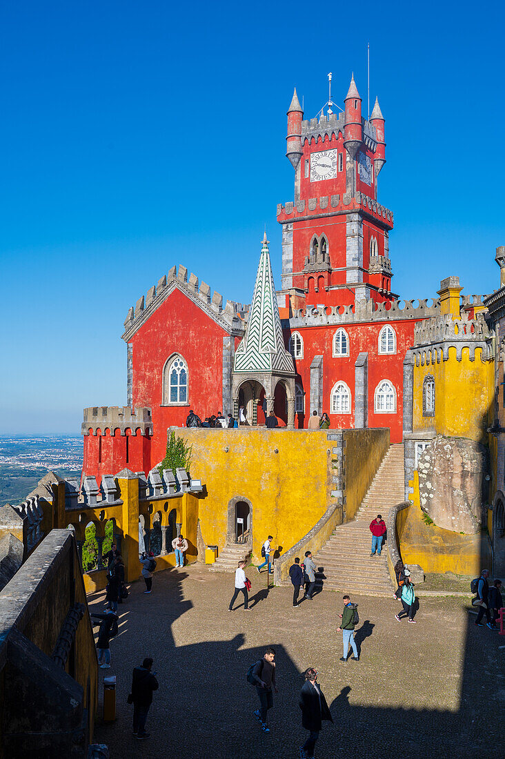 Park and National Palace of Pena (Palacio de la Pena), Sintra, Portugal