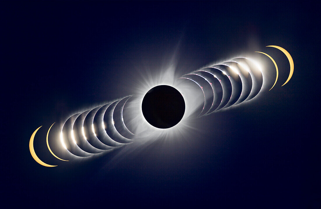 Here’s a variation on creating a time-sequence composite of the August 21, 2017 total solar eclipse.