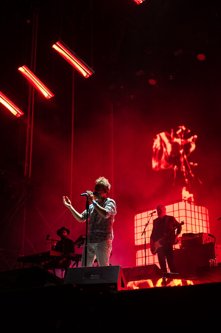 Spanish band Love of Lesbian performs live during Vive Latino 2022 Festival in Zaragoza, Spain