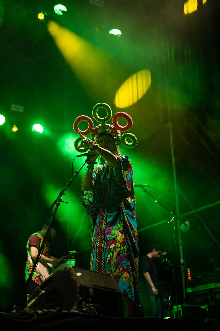 Colombian band Aterciopelados performs live during Vive Latino 2022 Festival in Zaragoza, Spain