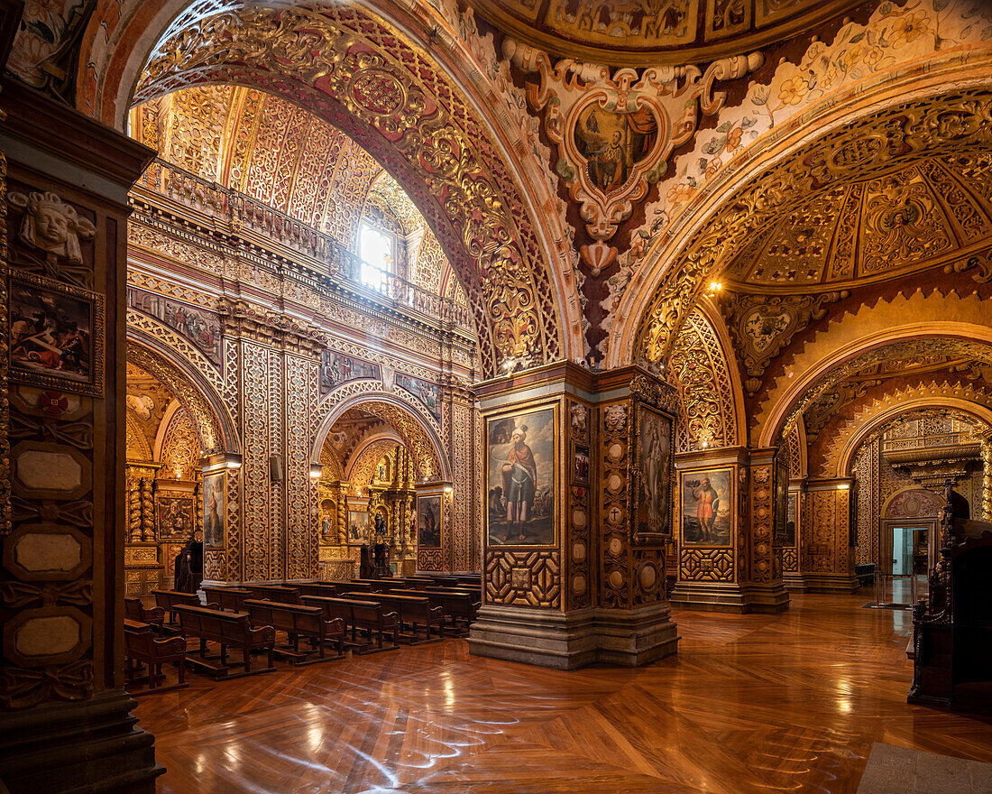 Interior of Compania de Jesus, Quito, Pichincha, Ecuador, South America