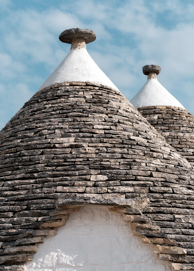 Konisches Trockendach eines Trulli-Hauses, Alberobello, Region Apulien, Italien, Europa