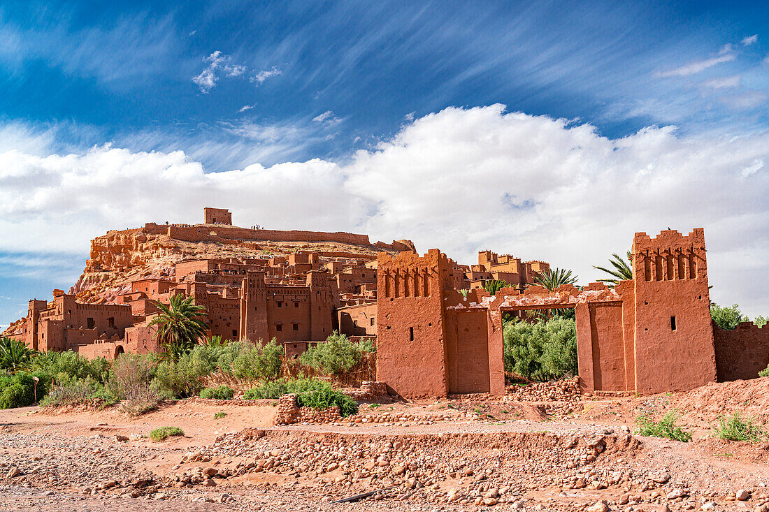 Antike Gebäude im Ksar von Ait Ben Haddou, UNESCO-Welterbe, Provinz Ouarzazate, Marokko, Nordafrika, Afrika