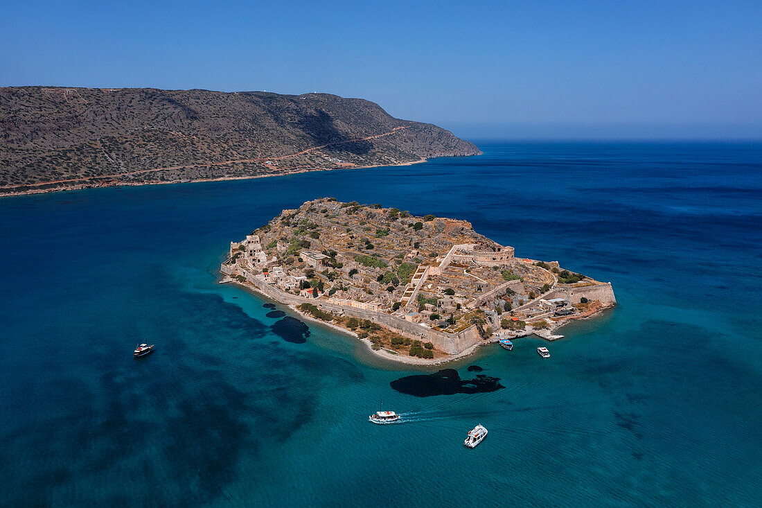 Insel Spinalonga, Elounda, Mirabello-Golf, Lasithi, Kreta, Griechische Inseln, Griechenland, Europa