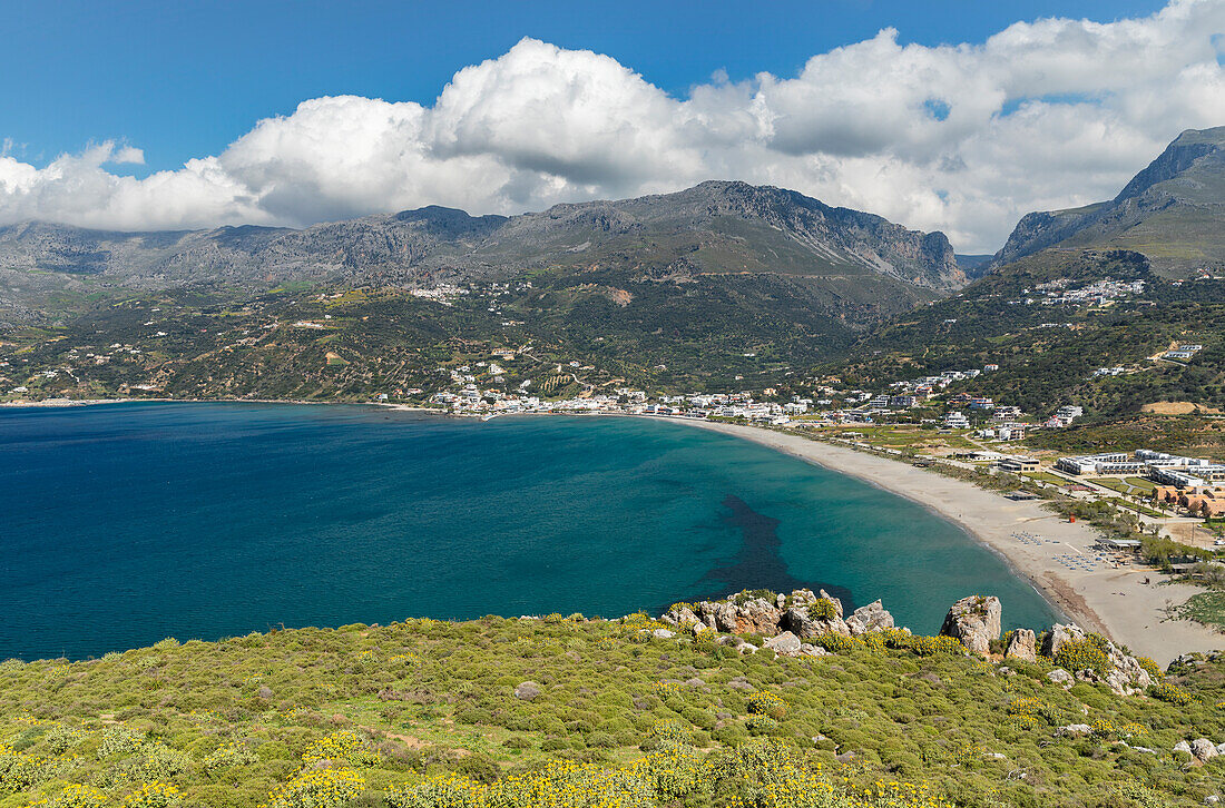 Bucht von Preveli, Rethymno, Kreta, Griechische Inseln, Griechenland, Europa