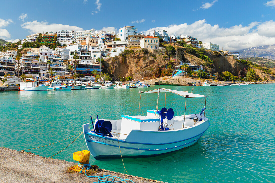 Hafen von Agia Galini, Südküste, Kreta, Griechische Inseln, Griechenland, Europa