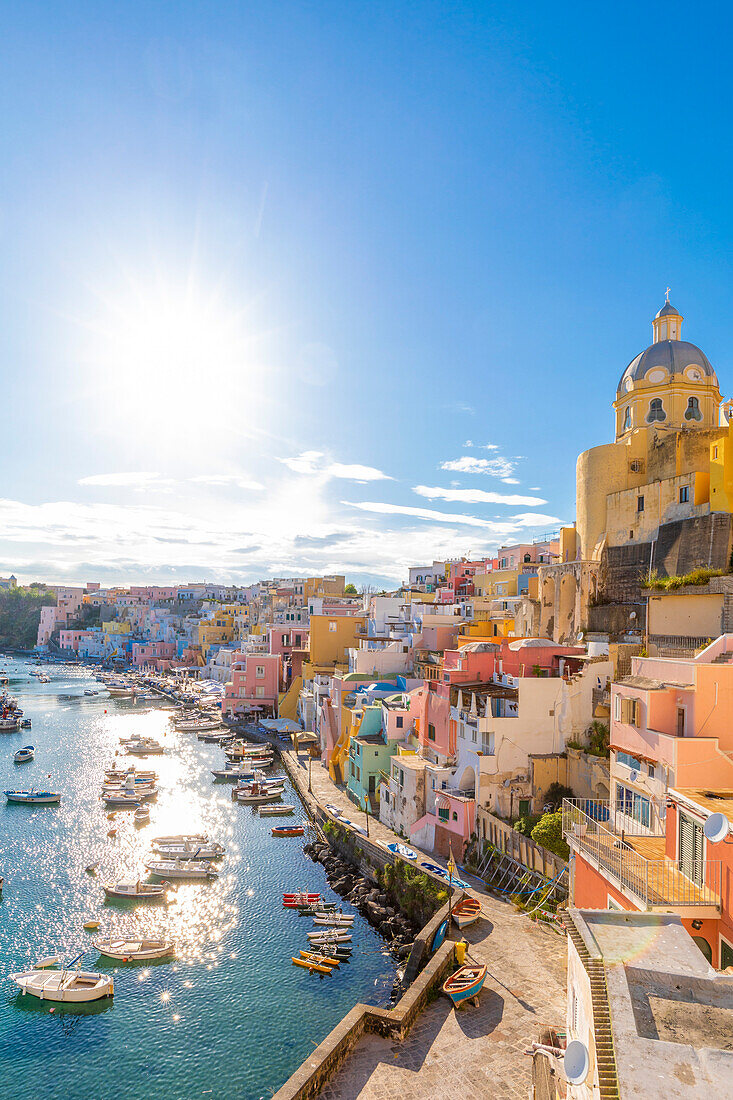 Marina di Corricella, Procida, Flegreische Inseln, Kampanien, Italien, Europa