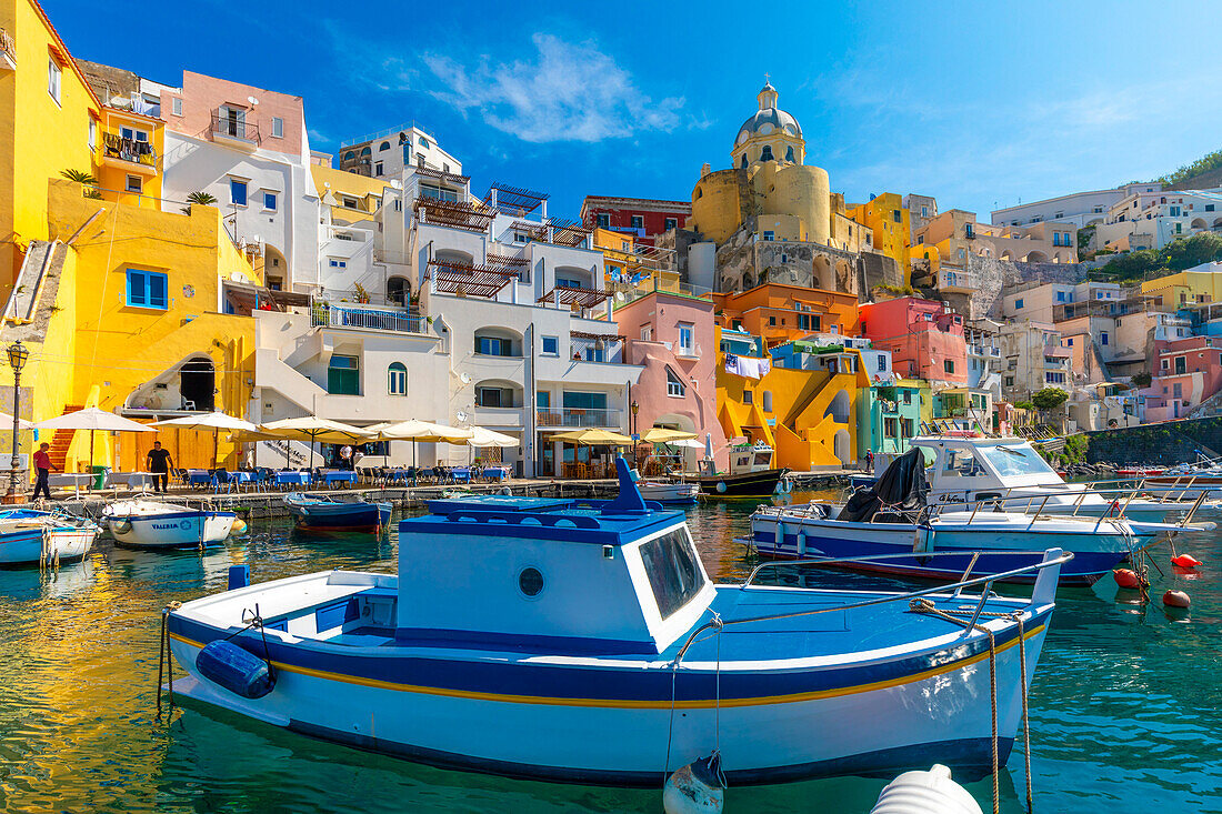 Marina di Corricella, Procida, Flegrean Islands, Campania, Italy, Europe