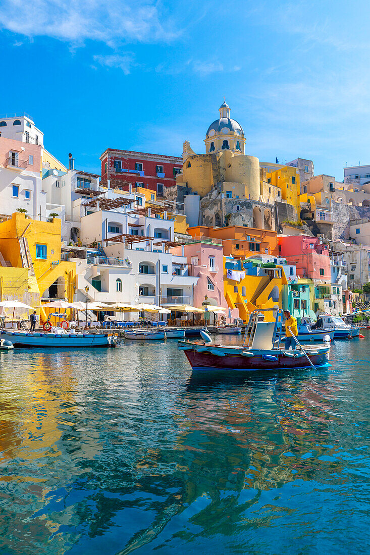 Marina di Corricella, Procida, Flegrean Islands, Campania, Italy, Europe