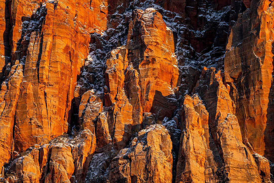 USA, Utah, Springdale, Zion National Park, Surface of rough rocky mountain