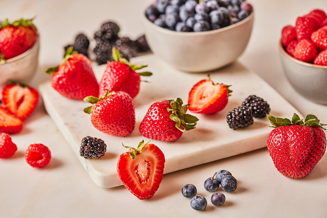 Studio shot of fresh fruit