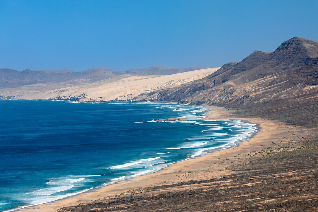 Strand von Cofete, Halbinsel Jandia, Fuerteventura, Kanarische Inseln, Spanien, Atlantik, Europa