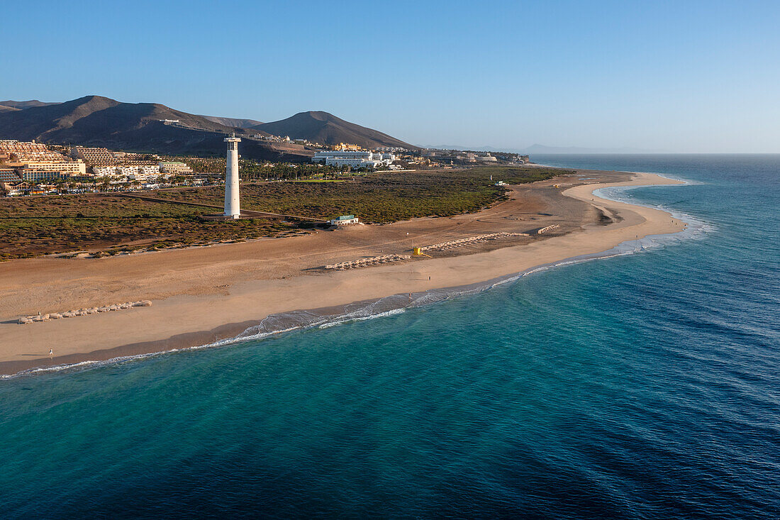 Faro de Jandia Lighthouse, Playa del Matorral, Morro Jable, Fuerteventura, Canary Islands, Spain, Atlantic, Europe