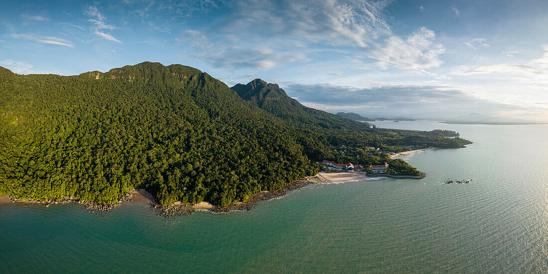 Luftaufnahme von Santubong, Sarawak, Borneo, Malaysia, Südostasien, Asien