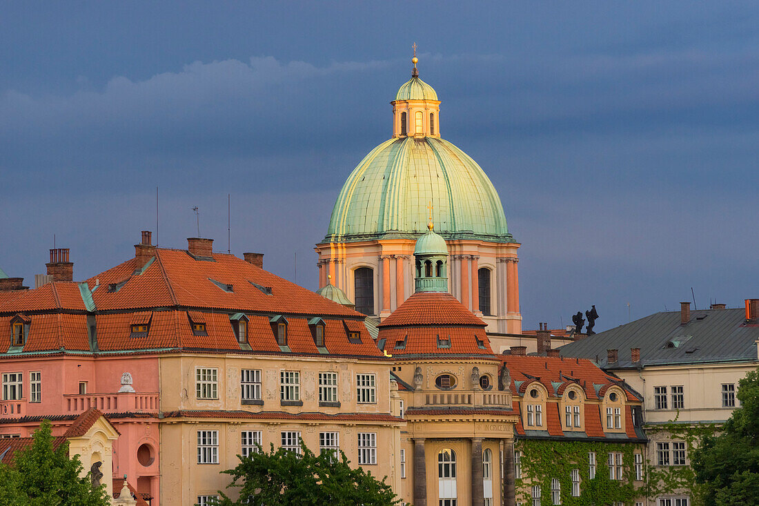 Dome of Church of Saint Francis of Assisi, Prague, Bohemia, Czech Republic (Czechia), Europe