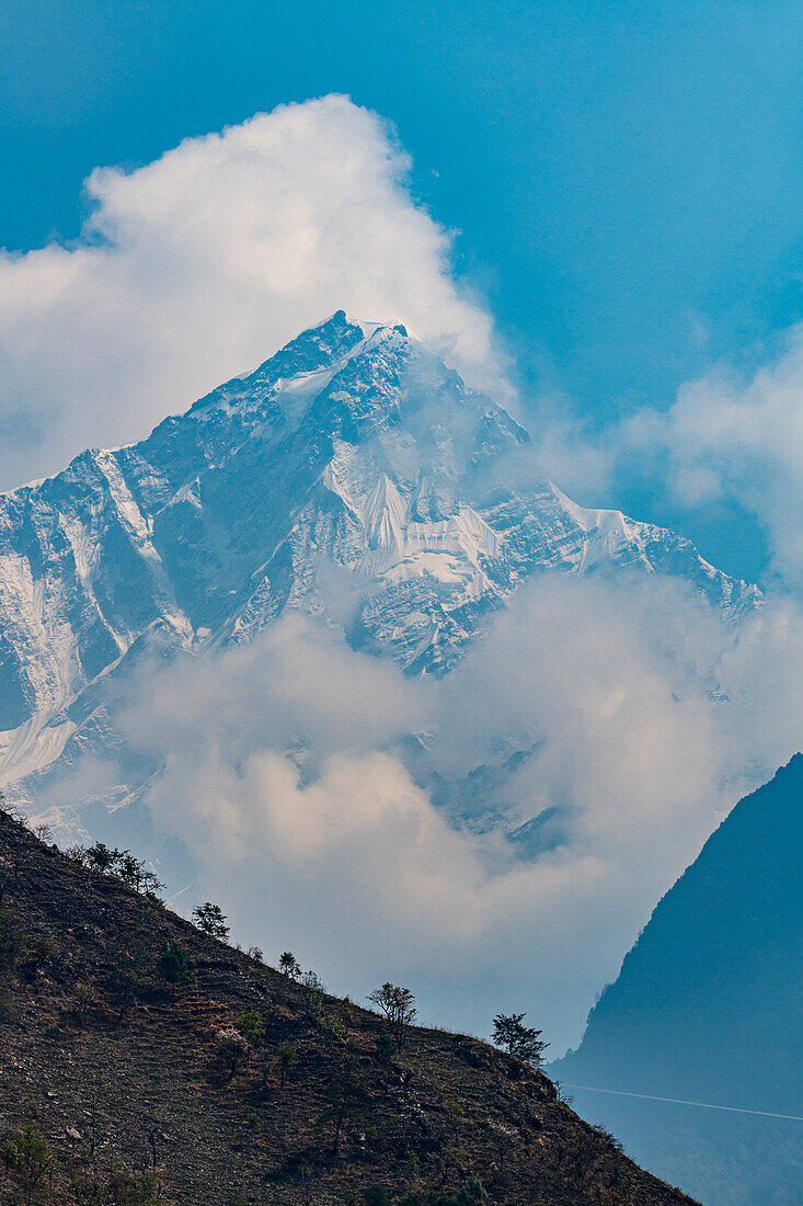 Berg Annapurna, 8091m, Provinz Gandaki, Himalaya, Nepal, Asien