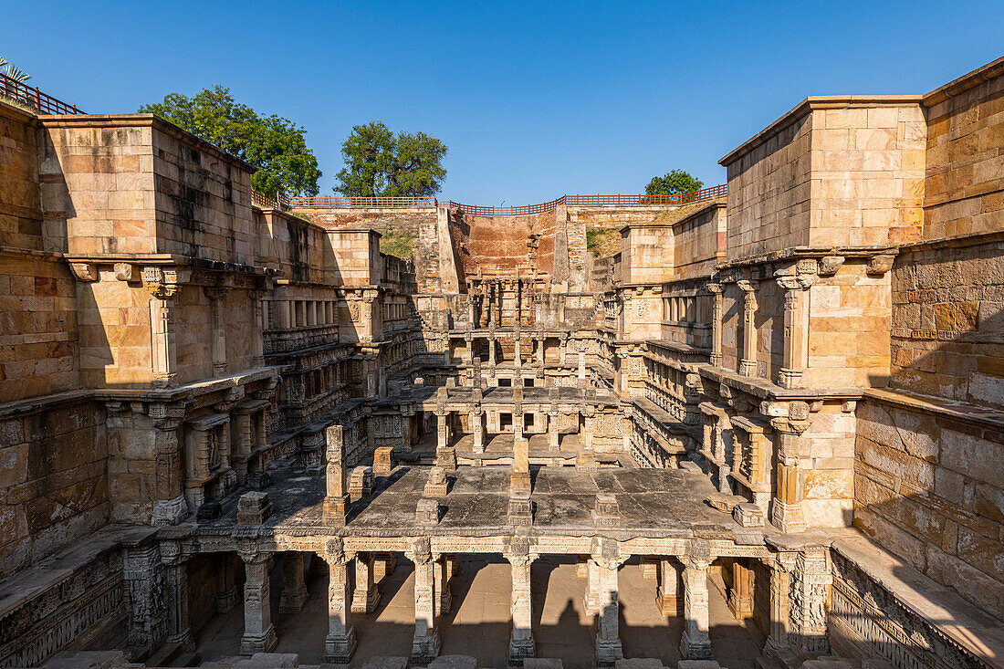 Rani Ki Vav, Der Stufenbrunnen der Königin, UNESCO-Weltkulturerbe, Patan, Gujarat, Indien, Asien
