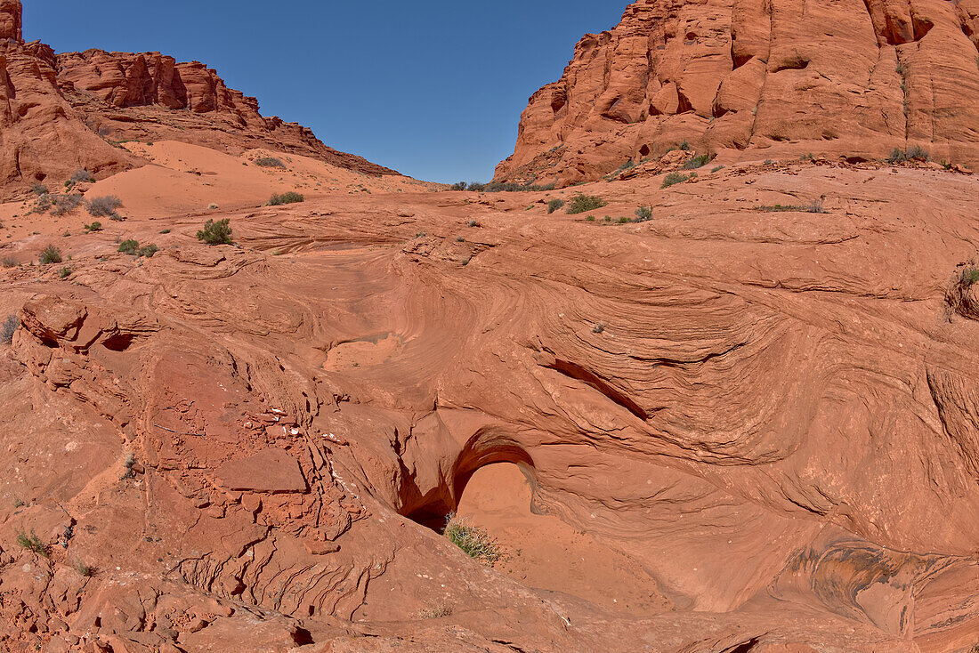 Sandsteinwellen im Ferry Swale Canyon bei Page, Arizona, Vereinigte Staaten von Amerika, Nordamerika