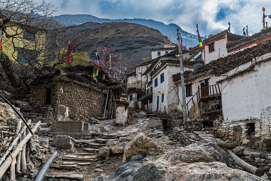 Abgelegenes Dorf Tetang, Königreich Mustang, Himalaya, Nepal, Asien