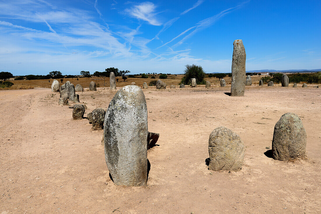 Xeres Cromlech, Megalithische Stätte, Monsaraz, Alentejo, Portugal, Europa