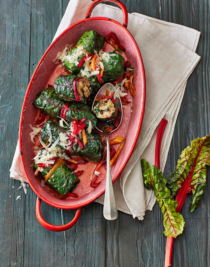 Capuns (Swiss chard rolls, Grisons, Switzerland)