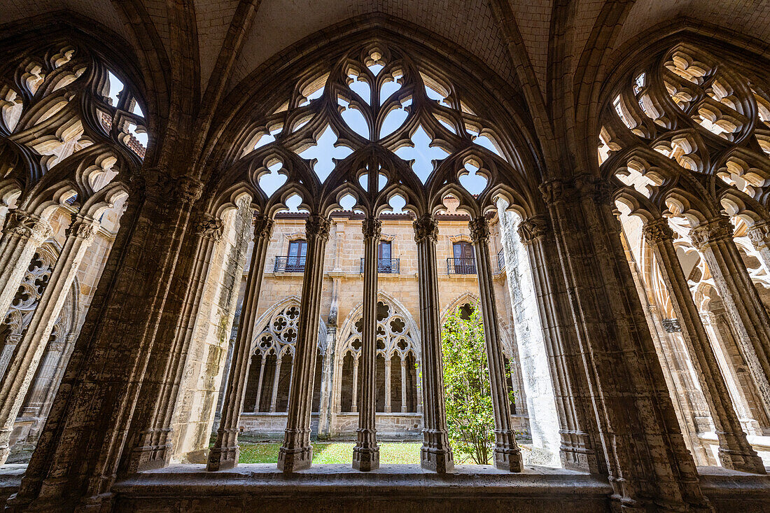 Cloister of the Cathedral of San Salvador, Oviedo, UNESCO World Heritage Site, Asturias, Spain, Europe
