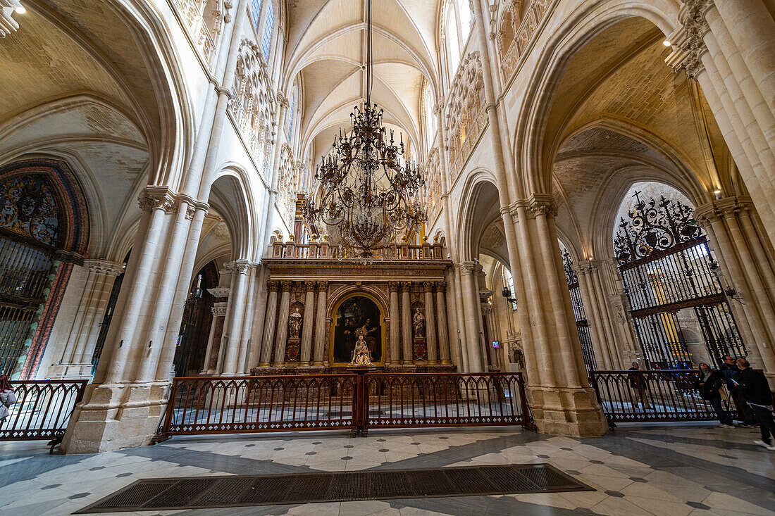 Interior of the Cathedral of Burgos, Burgos, UNESCO World Heritage Site, Castile and Leon, Spain, Europe