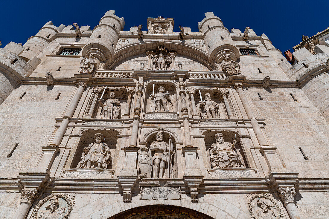 Tor Santa Maria, Burgos, UNESCO-Welterbestätte, Kastilien und Leon, Spanien, Europa
