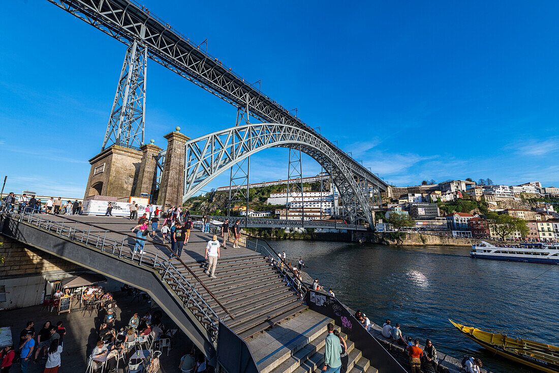 Brücke Luis I über den Douro, UNESCO-Welterbe, Porto, Norte, Portugal, Europa