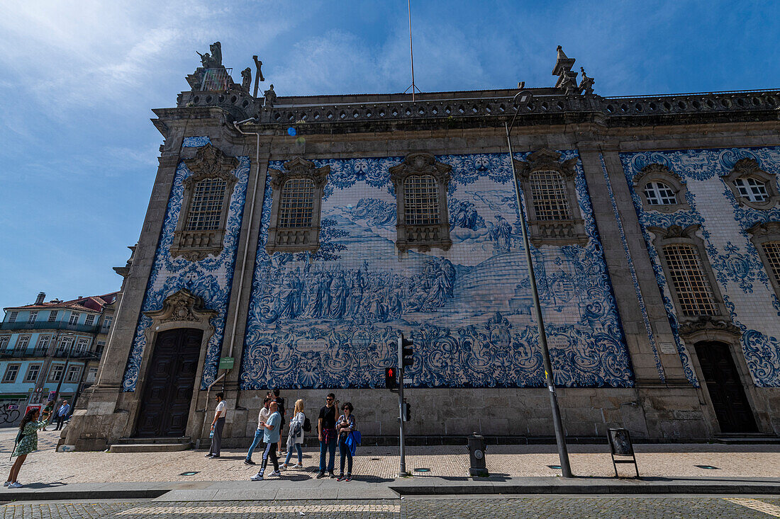 Geflieste Wand, Kloster Carmo, UNESCO-Weltkulturerbe, Porto, Norte, Portugal, Europa