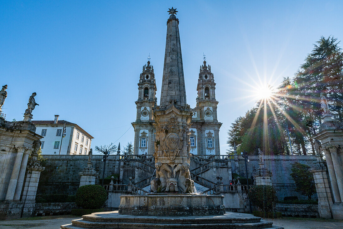 Wallfahrtskirche Nossa Senhora dos Remedios, Lamego, Fluss Douro, Portugal, Europa