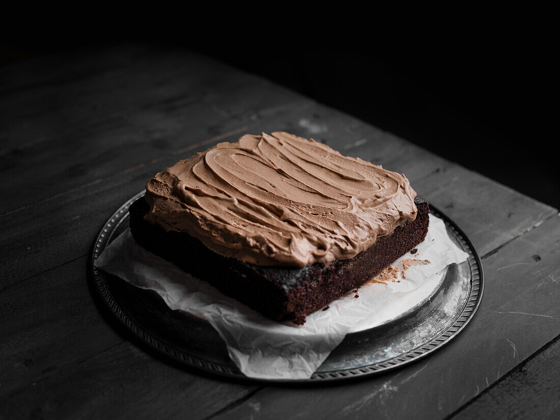 Chocolate cake with chocolate frosting