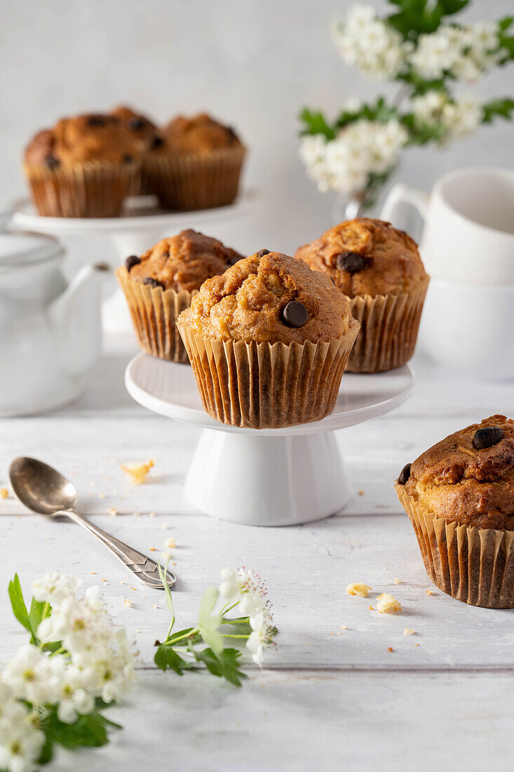 Apfelmuffins mit Schokoladenstückchen