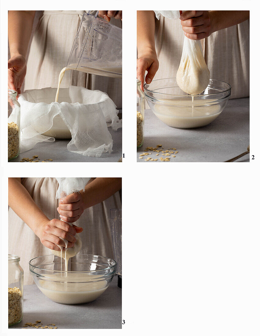 making oat milk