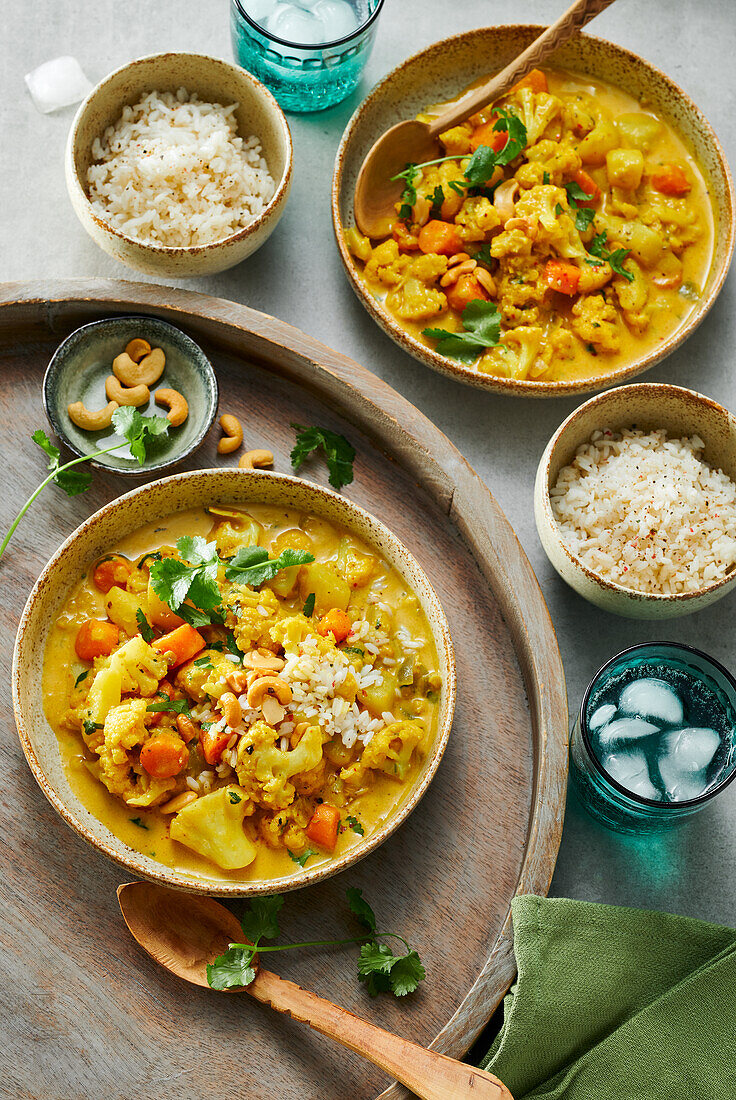 Cauliflower curry, vegan