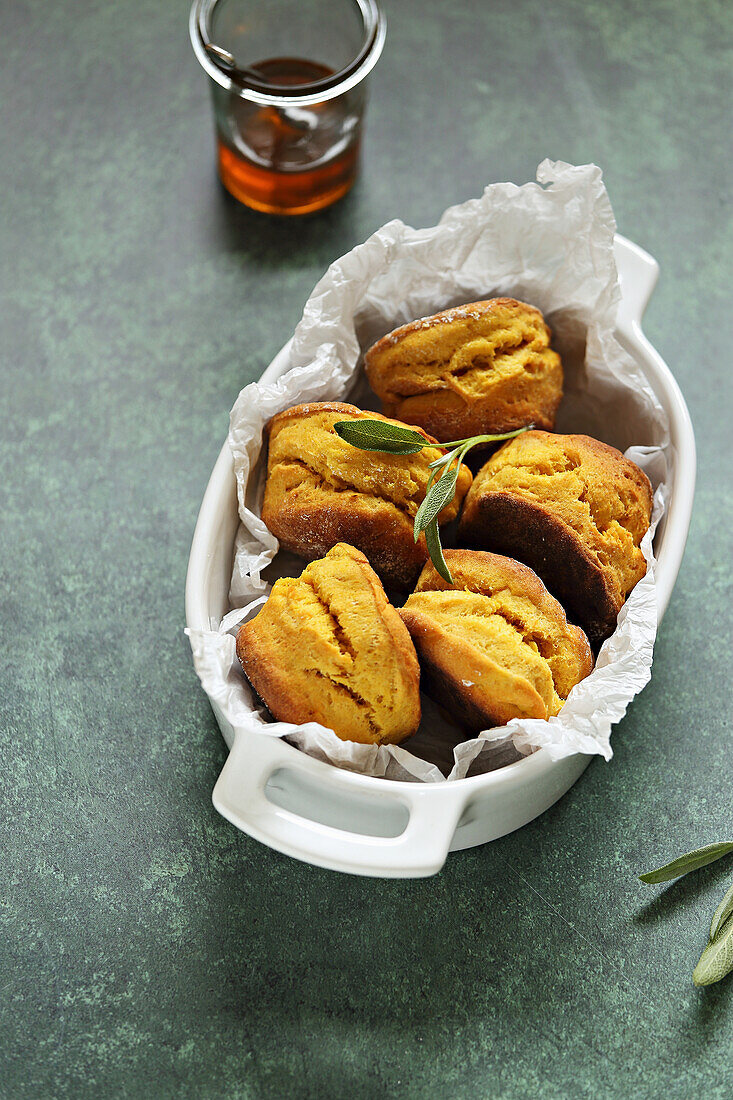 Pumpkin parmesan scones with sage