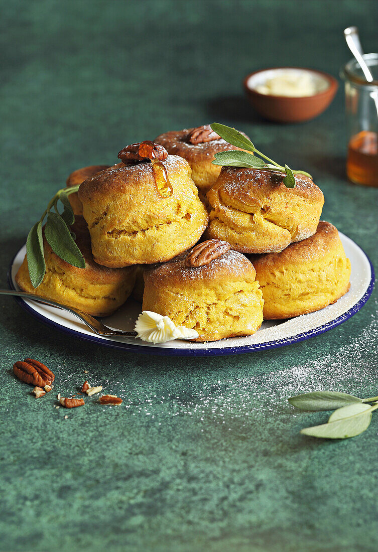 Savory pumpkin-parmesan scones with sage