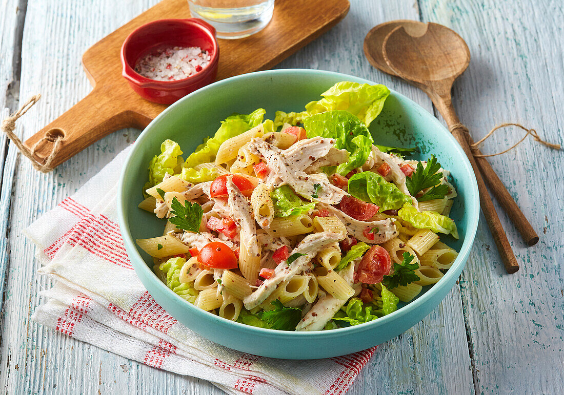 Pasta salad with chicken