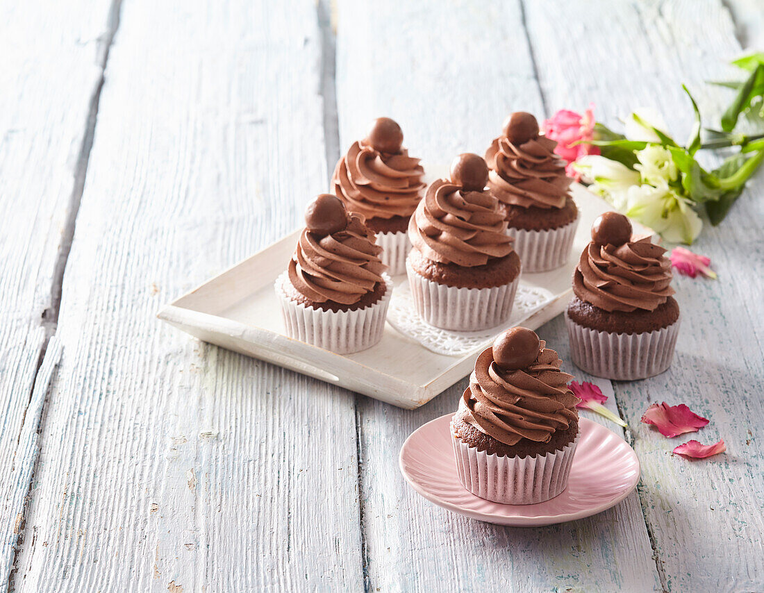 Schokoladen-Kaffee-Cupcakes
