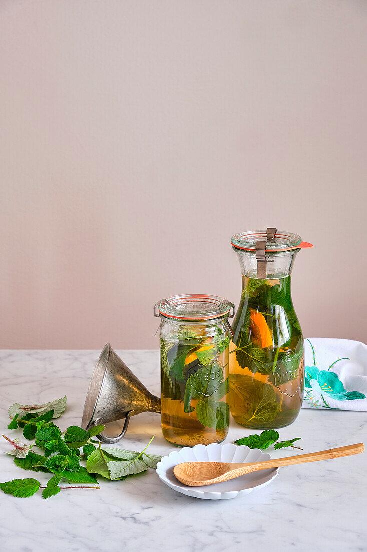 Compote of berry leaves