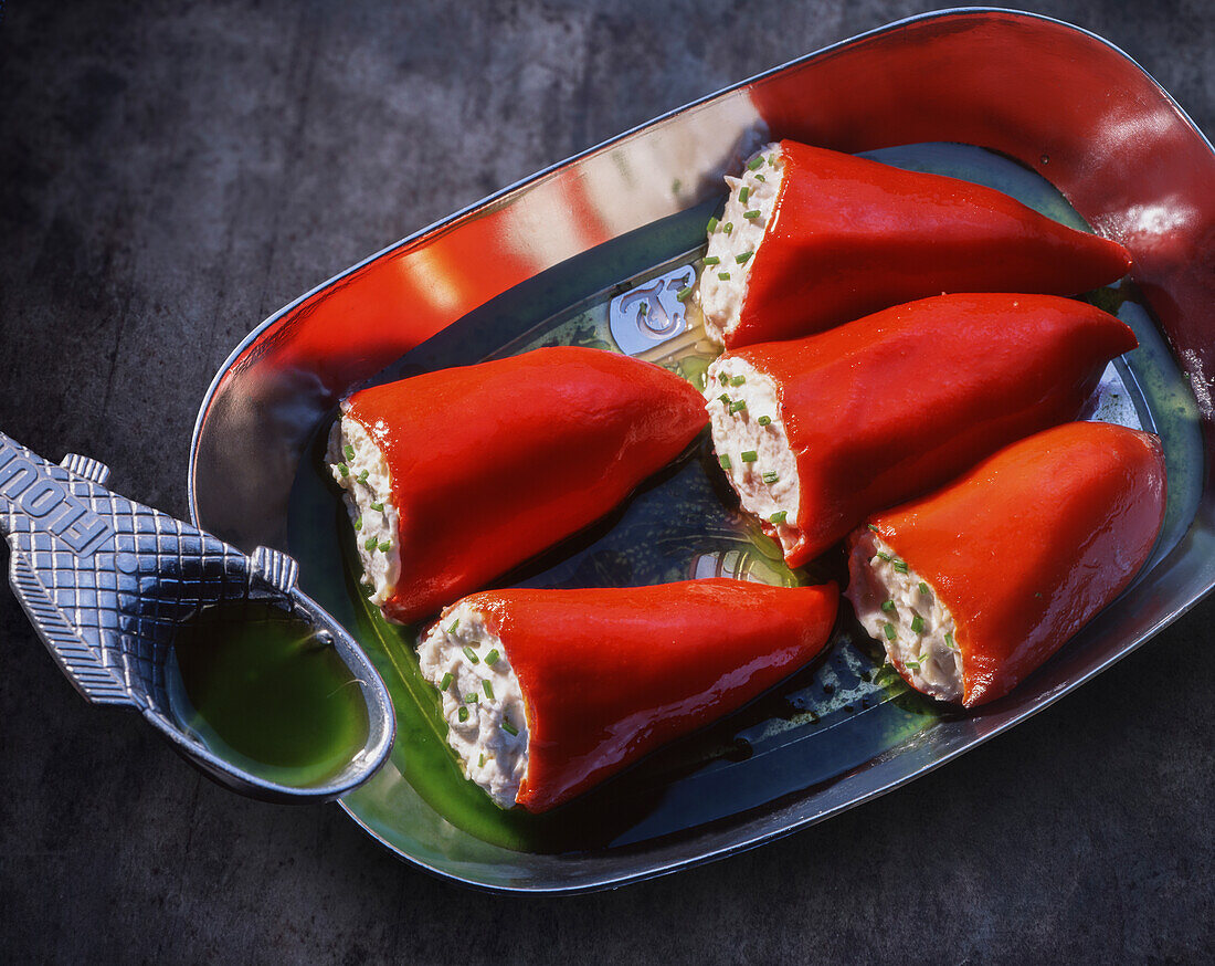 Basque style stuffed peppers