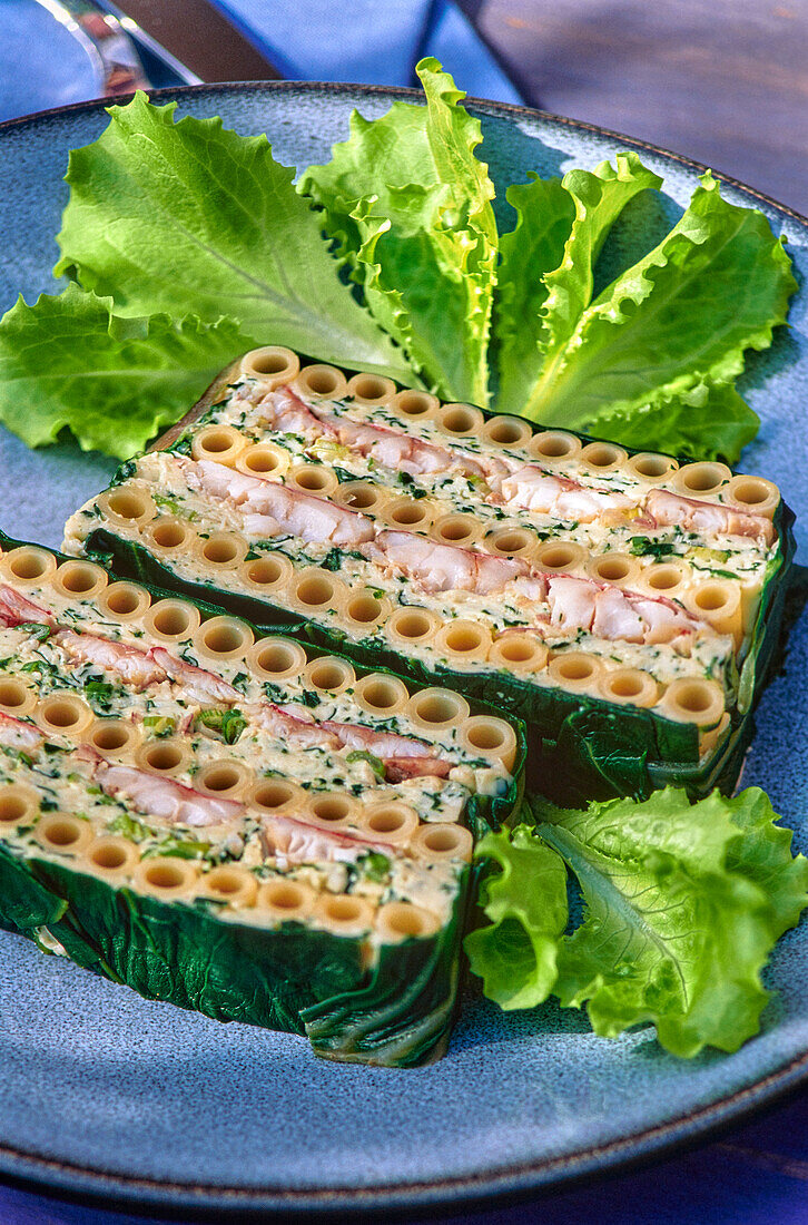 Red mullet macaroni terrine