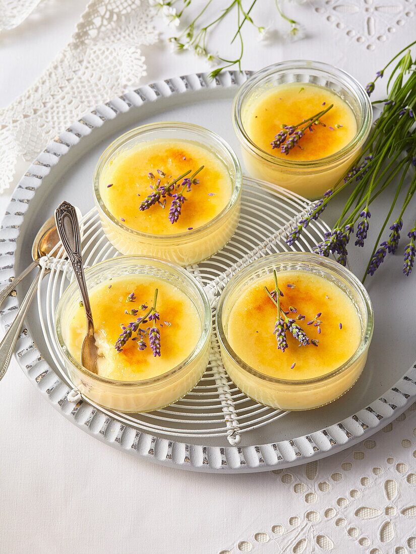 Lavender crème brulée