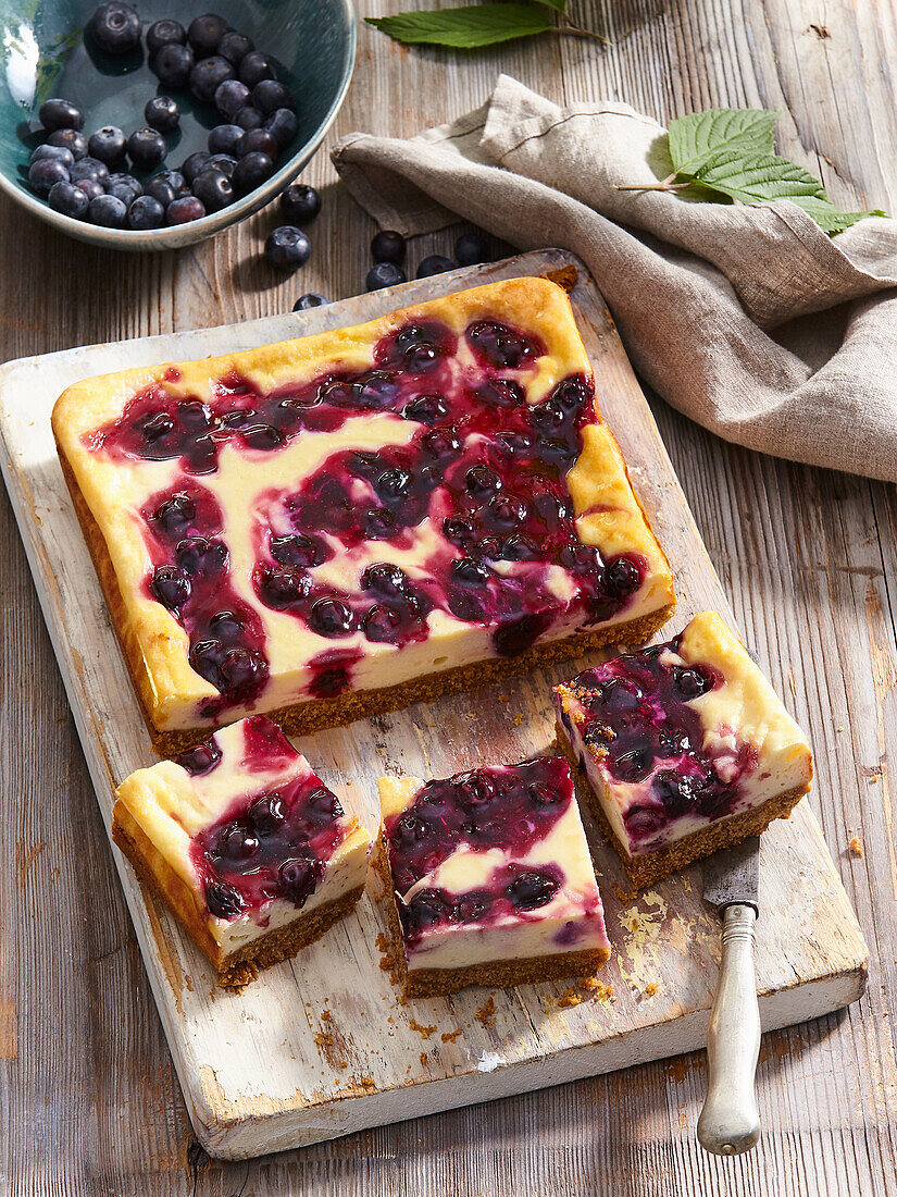 Blueberry curd sheet cake