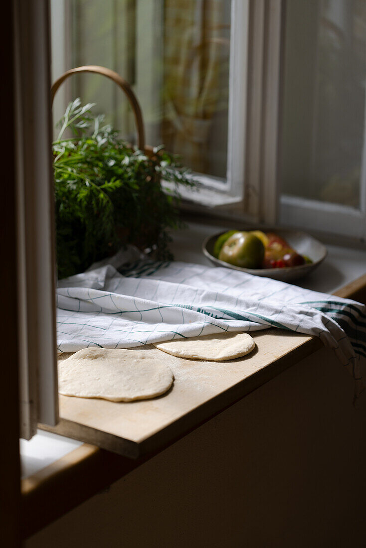 Teiglinge für hausgemachte Fladenbrote