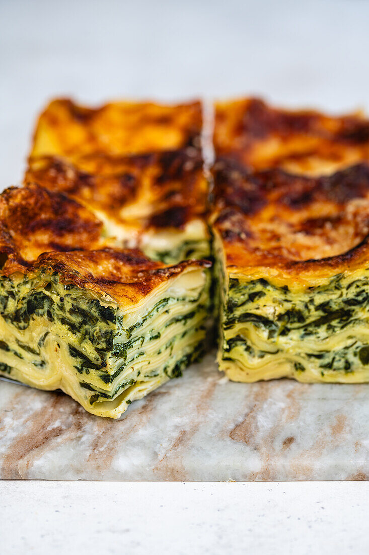 Spinach lasagna (hot air fryer)