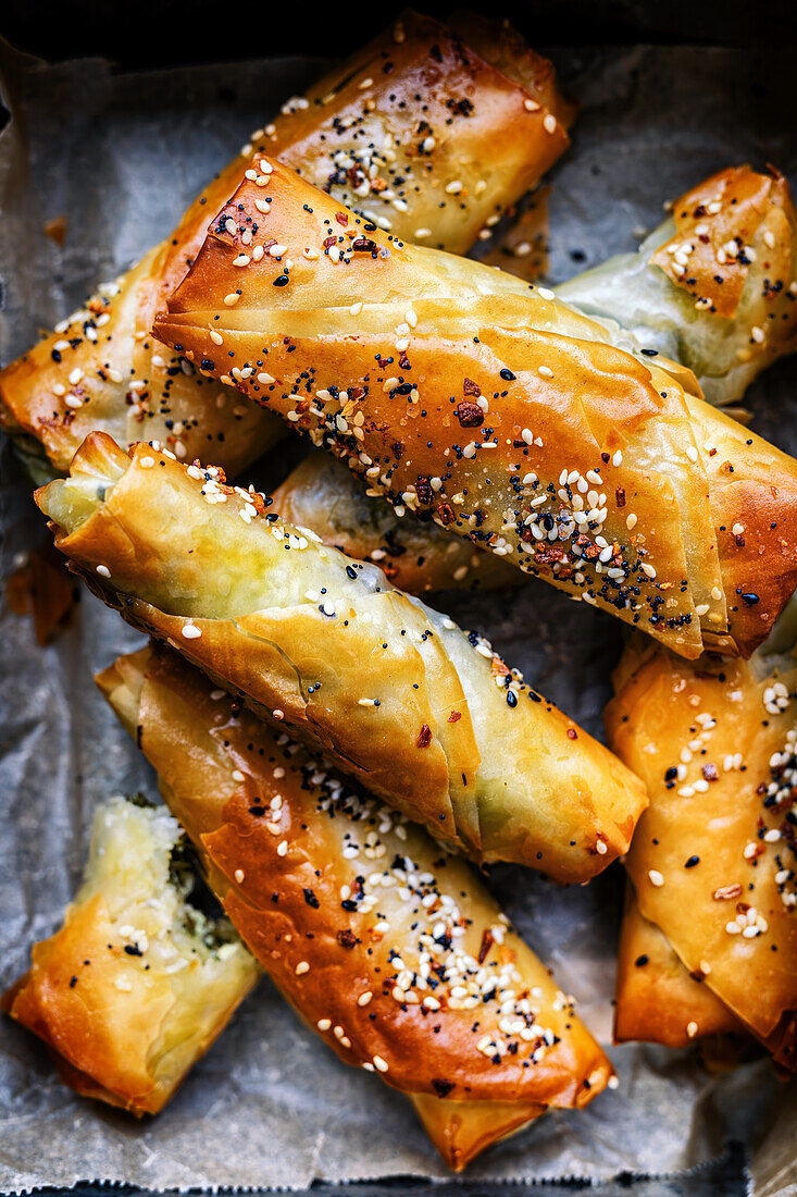 Spanakopita rolls (hot air fryer)